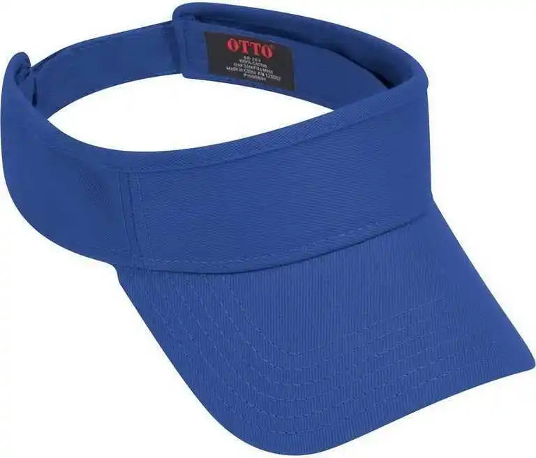 Otto 60-263 100% Cotton Brushed Bull Denim Sun Visors - Royal - one Size Fits Most