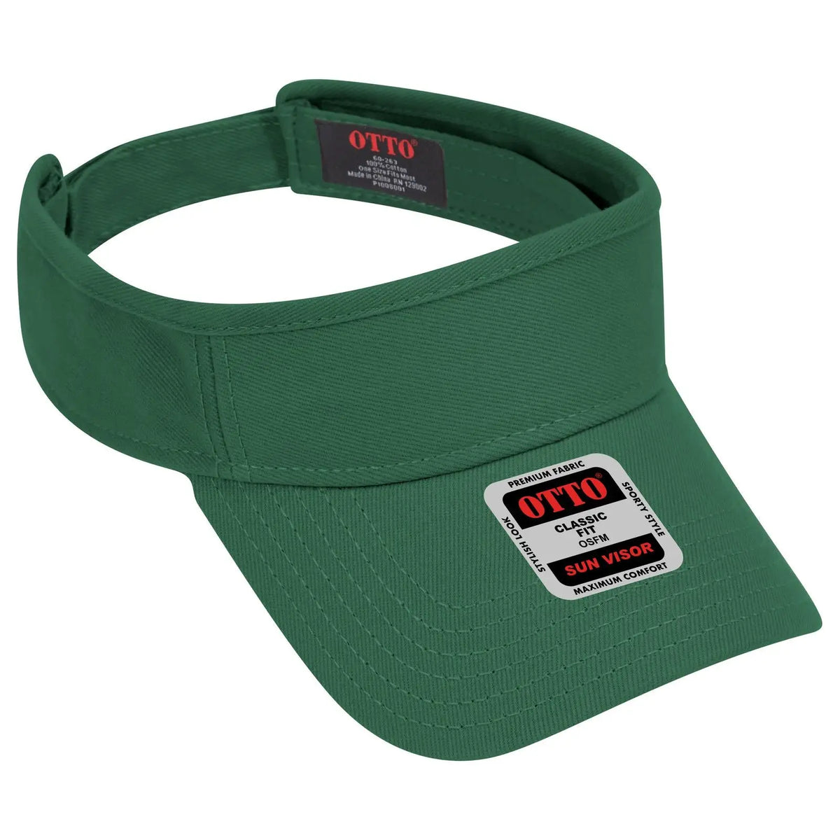Otto 60-263 Sun Visor - Dk. Green - 6 1/2’’ - 7 5/8’’