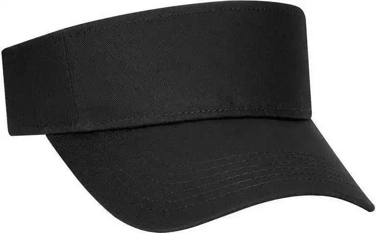 Otto 60-662 100% Cotton Twill Youth Sun Visor - Black