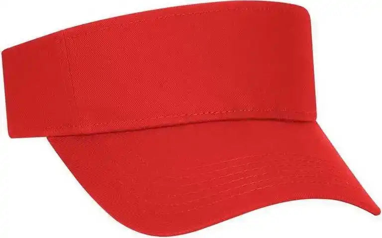 Otto 60-662 100% Cotton Twill Youth Sun Visor - Red
