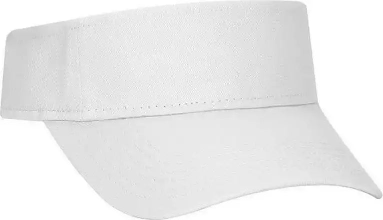 Otto 60-662 100% Cotton Twill Youth Sun Visor - White