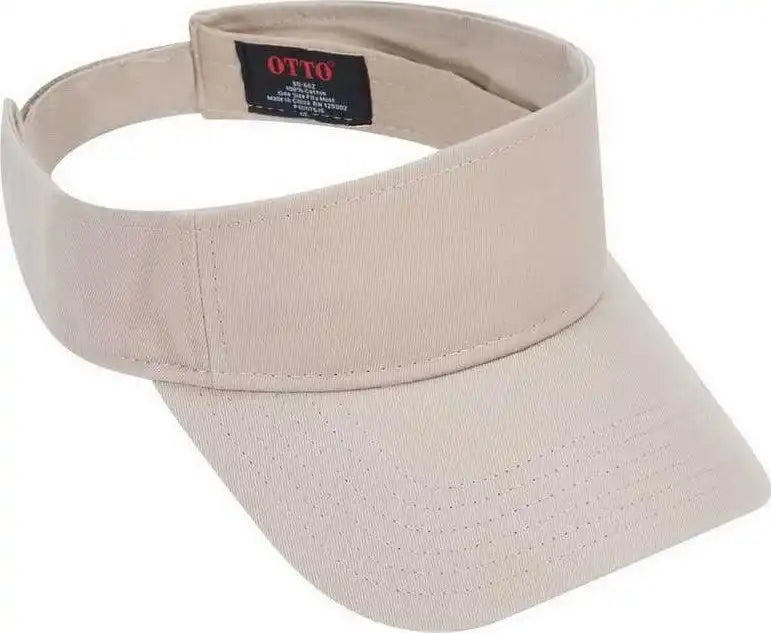 Otto 60 662 6 Rows Stitching 100% Cotton Twill Sun Visors Khaki / one Size Fits Most