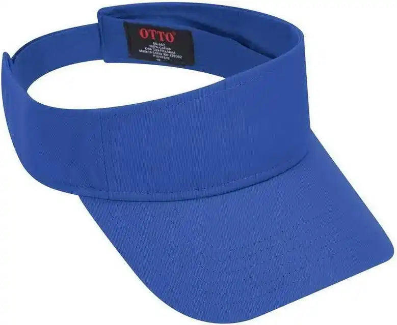 Otto 60-662 6 Rows Stitching 100% Cotton Twill Sun Visors - Royal - one Size Fits Most