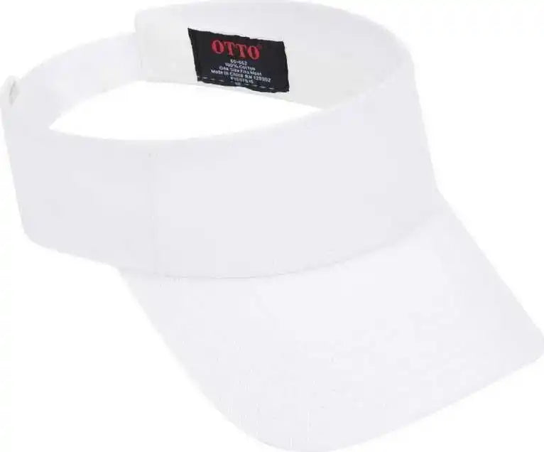 Otto 60-662 6 Rows Stitching 100% Cotton Twill Sun Visors - White - one Size Fits Most