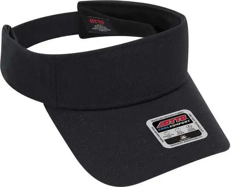 Otto 60 973 Cool Comfort Polyester Mesh Sun Visors Black / one Size Fits Most