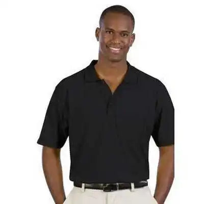 Otto 601-103 Men’s 5.6 Oz. Pique Knit Sport Shirts - Black