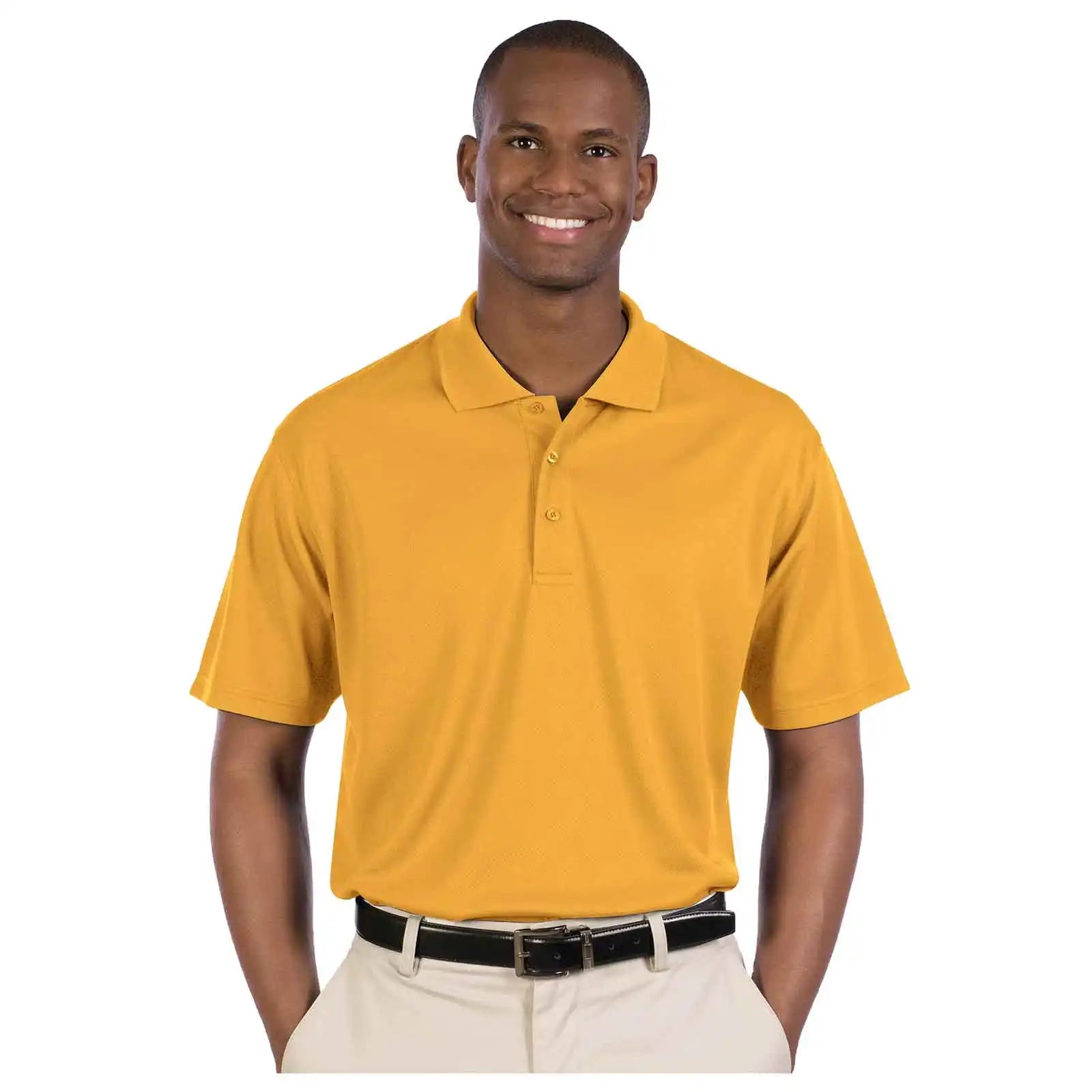 Otto 601-104 Men’s 5.0 Oz. Cool Comfort Mesh Sport Shirts - Gold