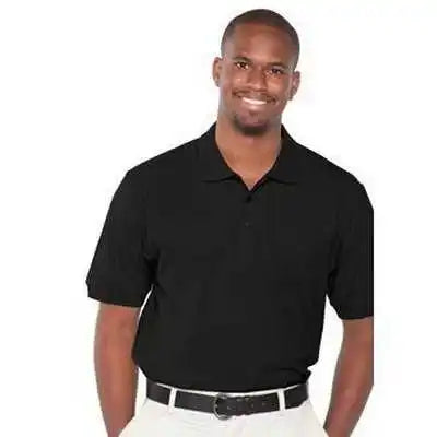 Otto 601 105 Men’s 7.0 Oz. Premium Pique Knit Sport Shirts Black