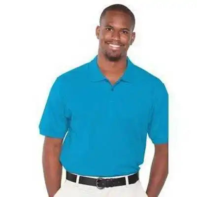 Otto 601 105 Men’s 7.0 Oz. Premium Pique Knit Sport Shirts Calif. Blue