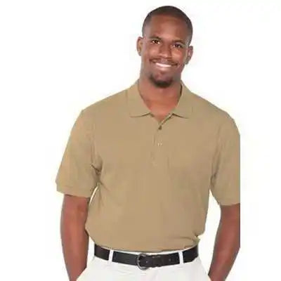 Otto 601-105 Men’s 7.0 Oz. Premium Pique Knit Sport Shirts - Khaki