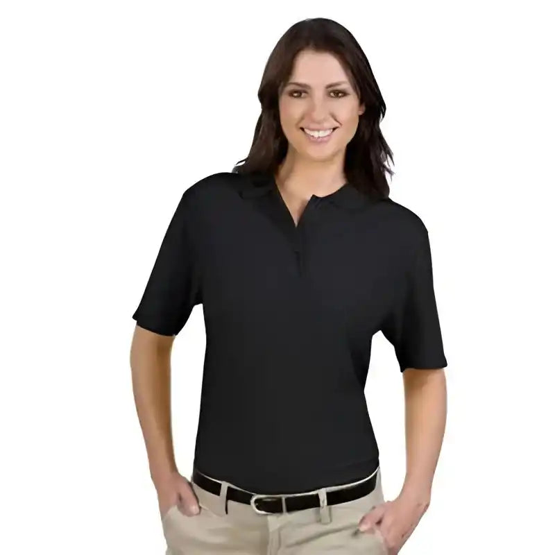Otto 602 103 Ladies’ 5.6 Oz. Pique Knit Sport Shirts Black
