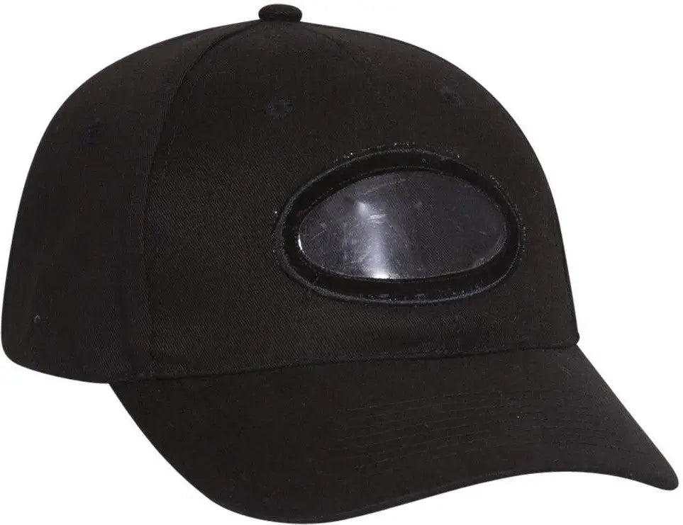 Otto 61-308 6 Panel Low Profile Baseball Cap - Black - 1/2’’ - 7 5/8’’