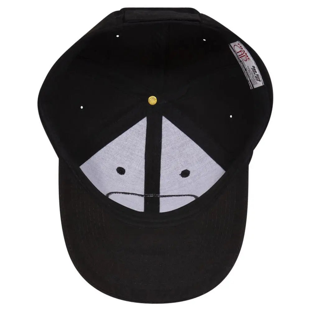 Otto 61-312 Young Adult 6 Panel Low Profile Baseball Cap - Black - 6’’ - 7 1/8’’