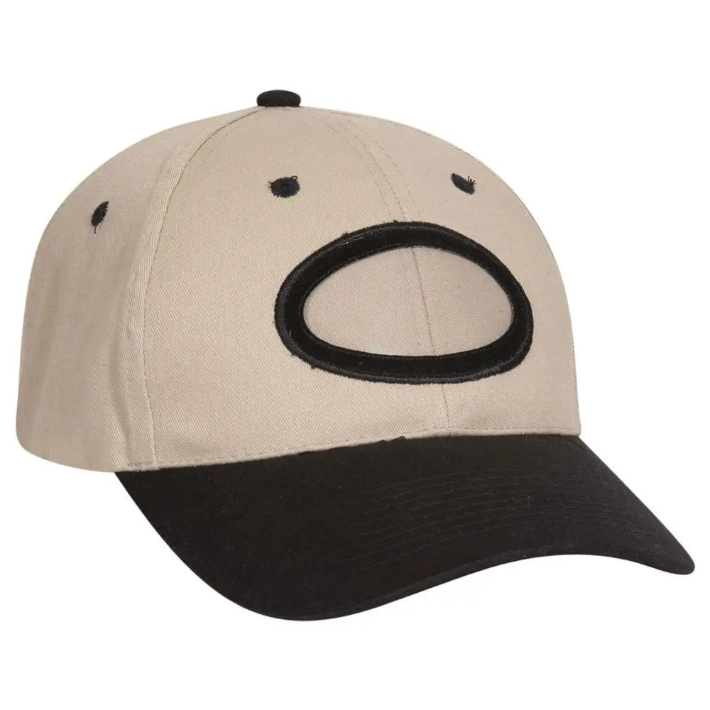 Otto 61-313 Young Adult 6 Panel Low Profile Baseball Cap - Blk/kha - 6’’ - 7 1/8’’