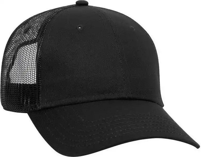 Otto 65-1291 Youth 6 Panel Low Profile Baseball Cap - Black