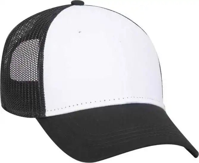 Otto 65-1291 Youth 6 Panel Low Profile Baseball Cap - Black White