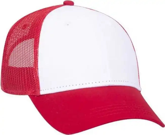 Otto 65 1291 Youth 6 Panel Low Profile Baseball Cap Red White