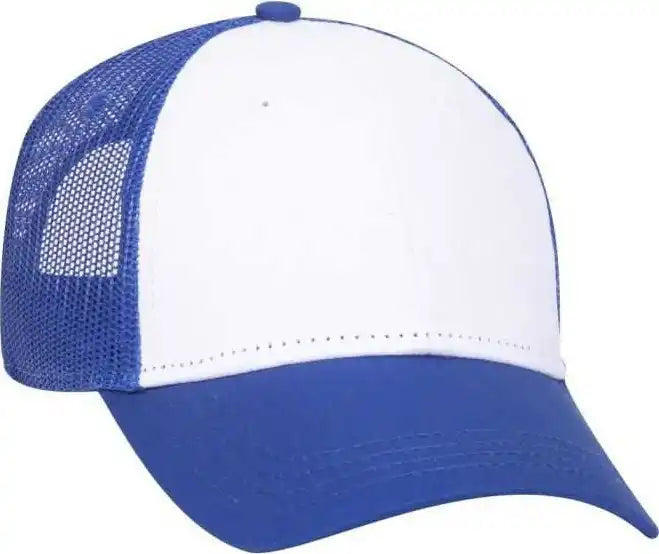 Otto 65-1291 Youth 6 Panel Low Profile Baseball Cap - Royal White