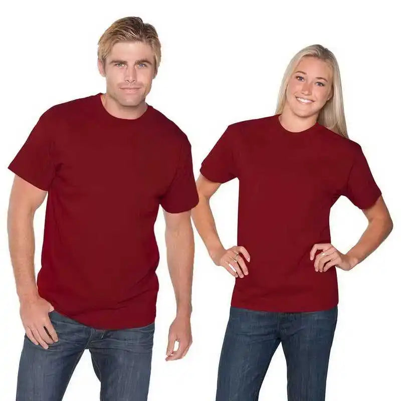 Otto 651 201 Unisex 6.1 Oz. Heavyweight Jersey Knit t Shirts Burgandy Maroon
