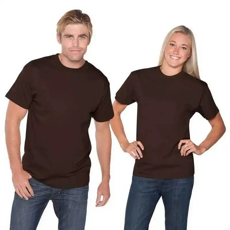 Otto 651-201 Unisex 6.1 Oz. Heavyweight Jersey Knit T-shirts - Dark Brown