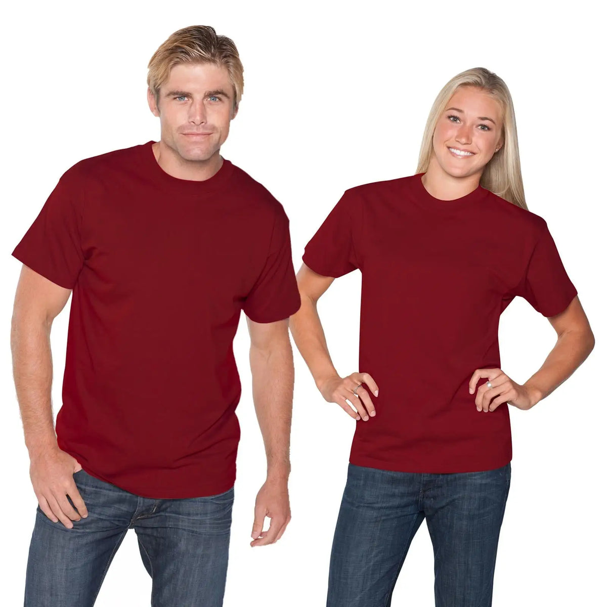 Otto 651-201 Unisex Heavyweight Comfy Tee T-shirt - Burg. Marn - s