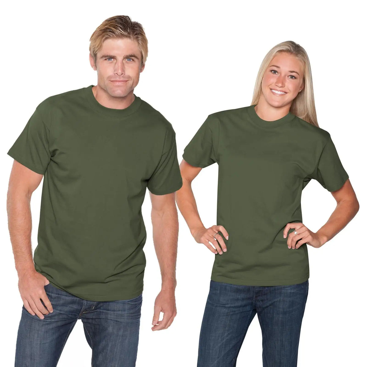 Otto 651-201 Unisex Heavyweight Comfy Tee T-shirt - Mil. Green - m