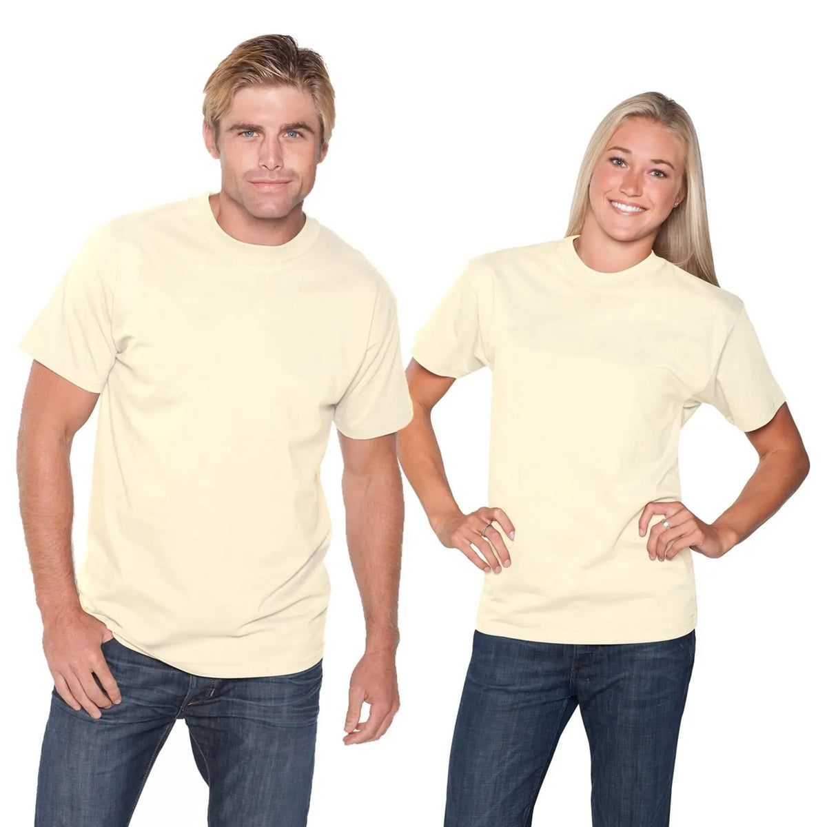 Otto 651-201 Unisex Heavyweight Comfy Tee T-shirt - Natural - l