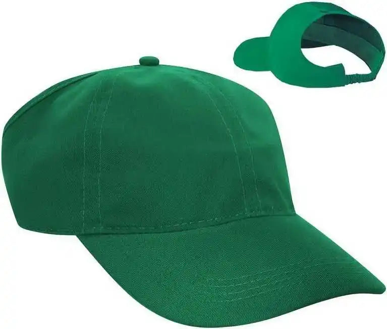 Otto 69-291 Brushed Cotton Twill Ponytail Low Profile Pro Style Soft Crown Cap - Dark Green - Forest / S/m