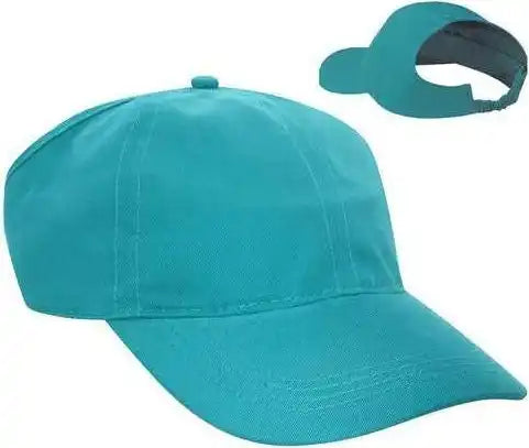 Otto 69 291 Brushed Cotton Twill Ponytail Low Profile Pro Style Soft Crown Cap Jade Teal / S/m
