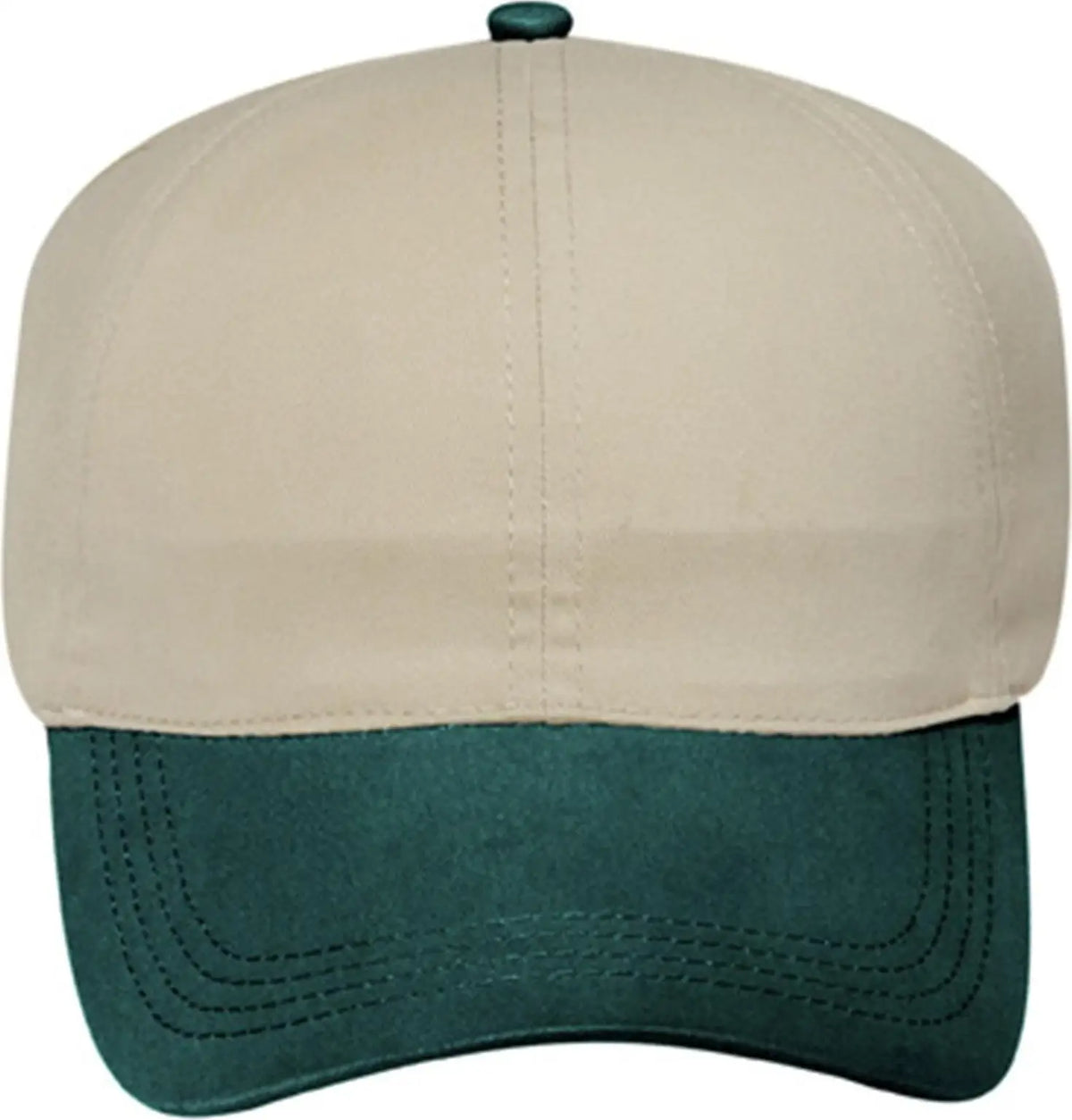 Otto 69-359 4 Panel Ponytail Cap - Dk.grn/kha - 6 1/2’’ - 7 5/8’’