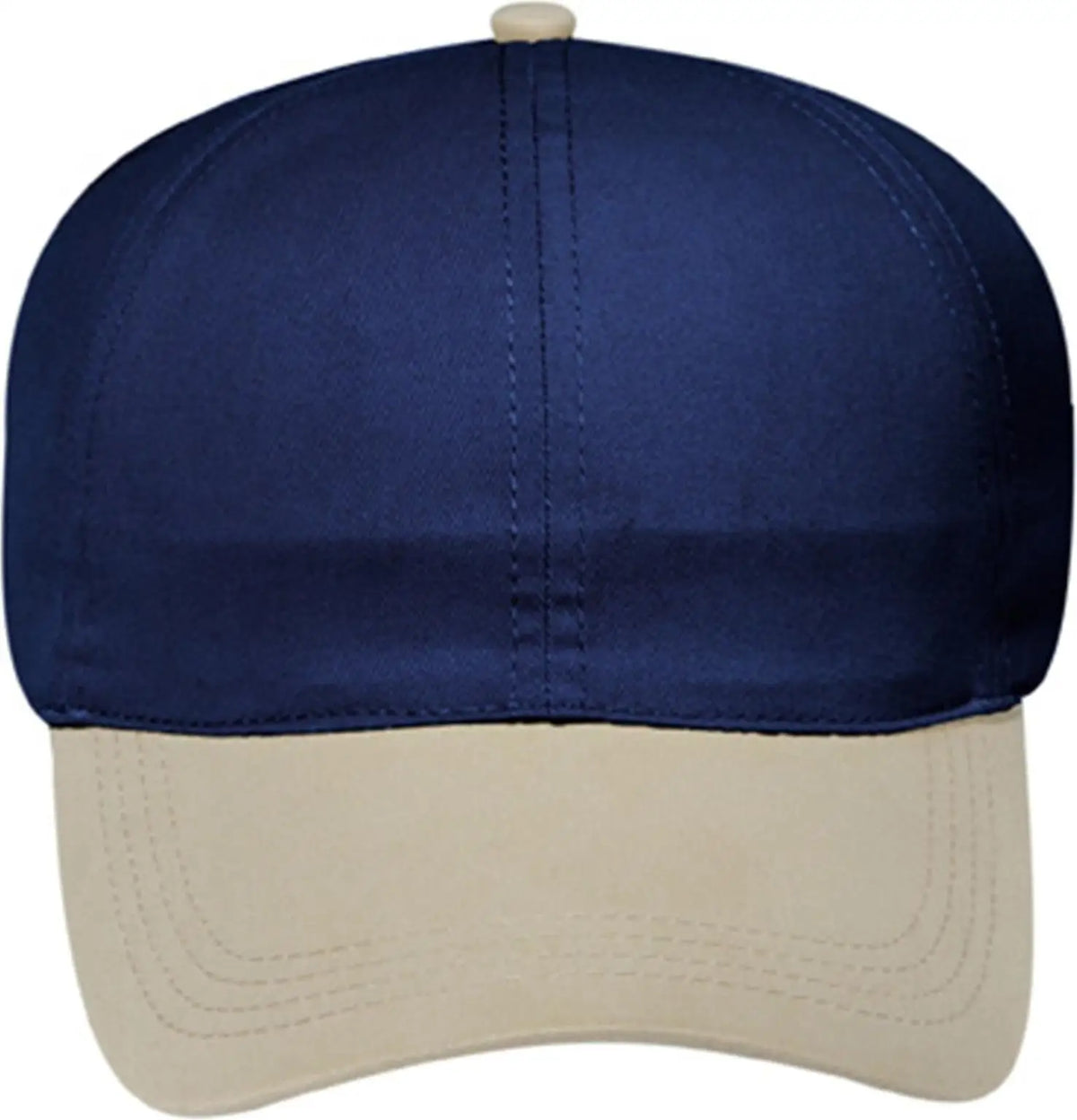 Otto 69-359 4 Panel Ponytail Cap - Kha/nvy