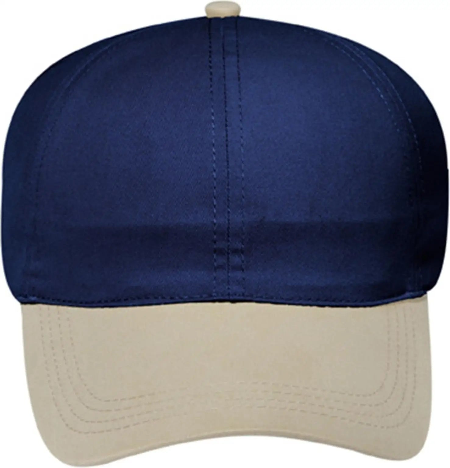 Otto 69-359 4 Panel Ponytail Cap - Kha/nvy