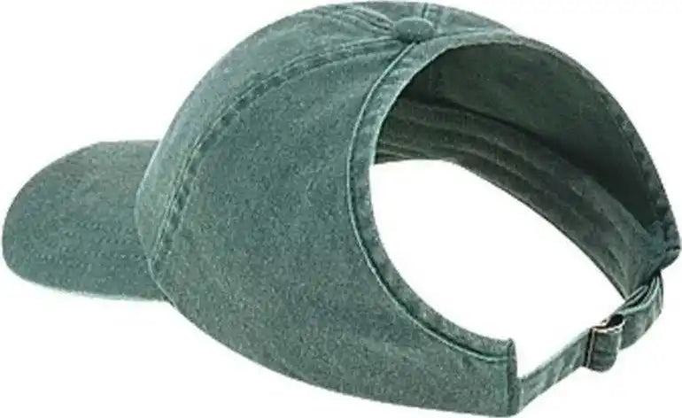 Otto 69-381 4 Panel Ponytail Cap - Dark Green - Forest / one Size Fits Most