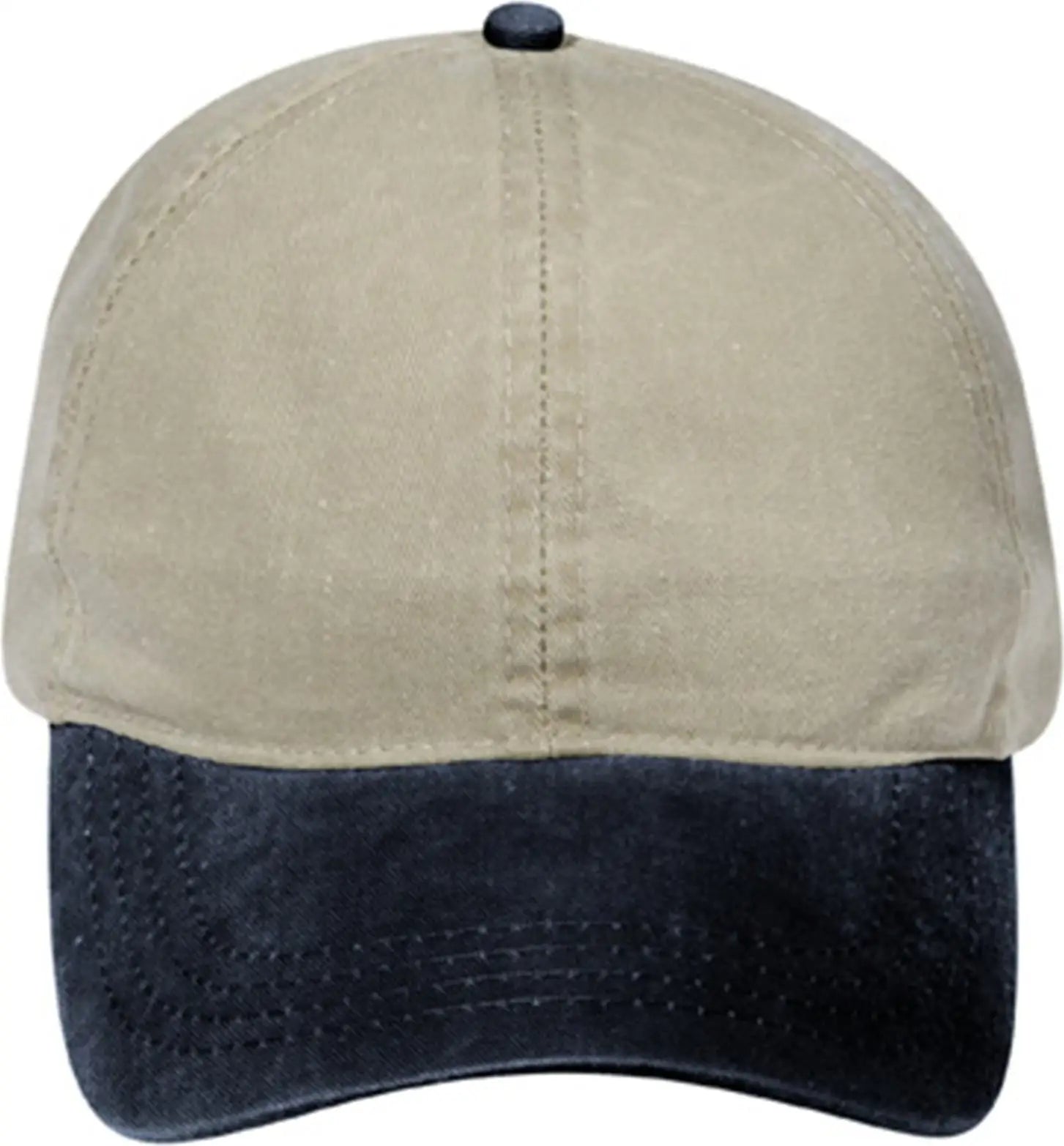 Otto 69-382 4 Panel Ponytail Cap - Blk/kha