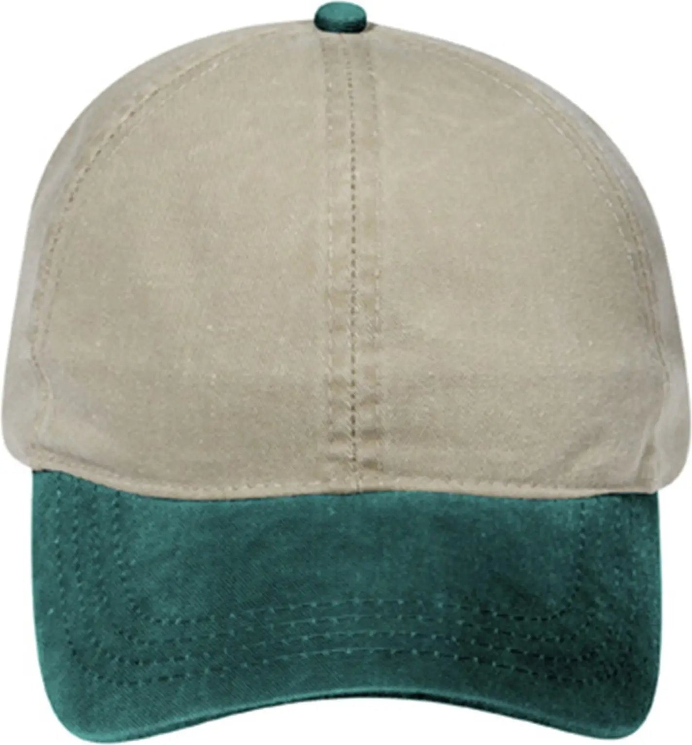Otto 69-382 4 Panel Ponytail Cap - Dk.grn/kha - 6 1/2’’ - 7 5/8’’