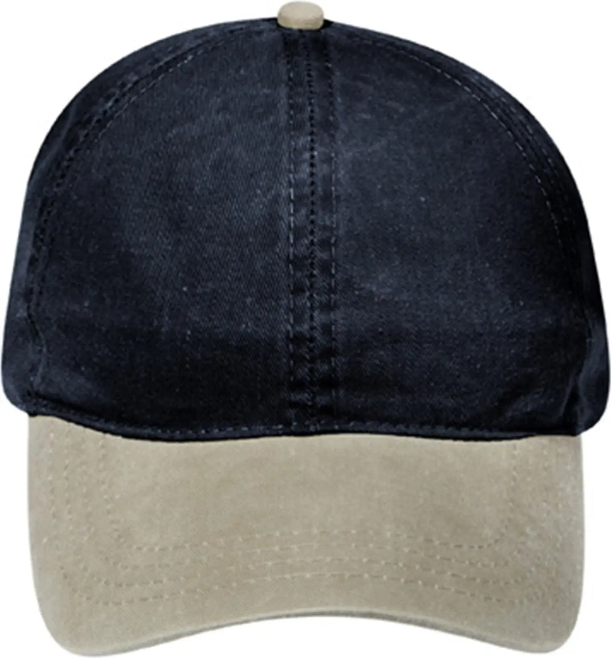 Otto 69-382 4 Panel Ponytail Cap - Kha/blk