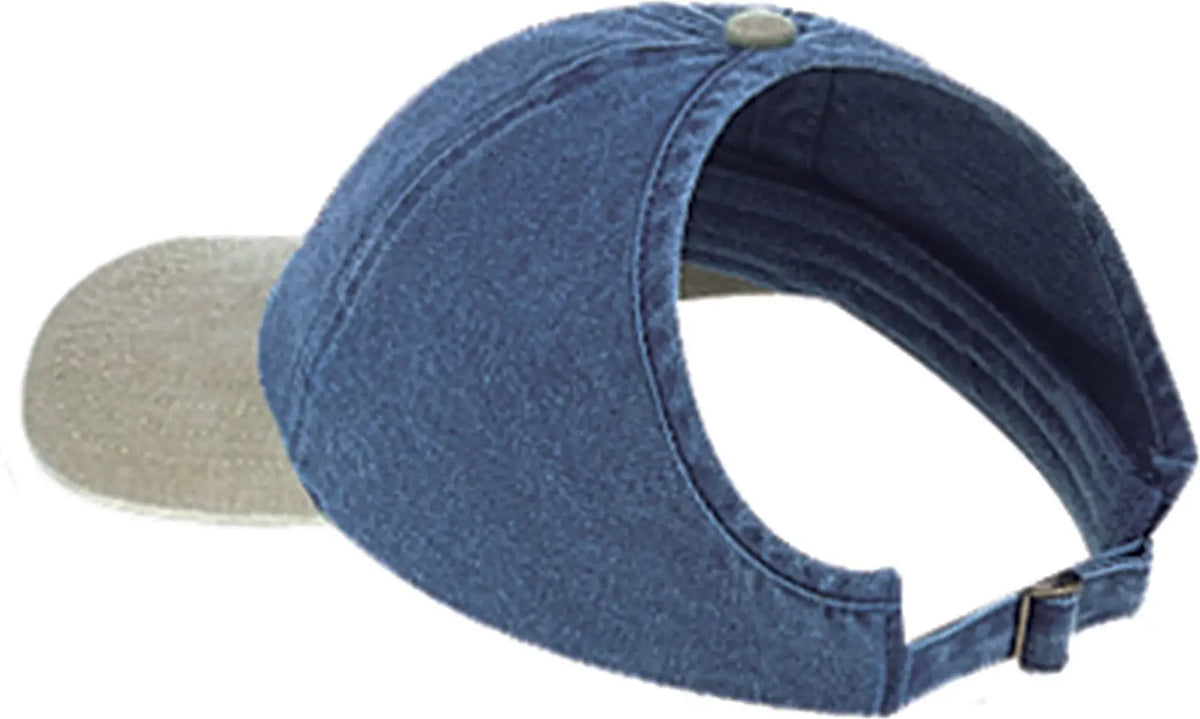 Otto 69-382 4 Panel Ponytail Cap - Kha/nvy - 6 1/2’’ - 7 5/8’’