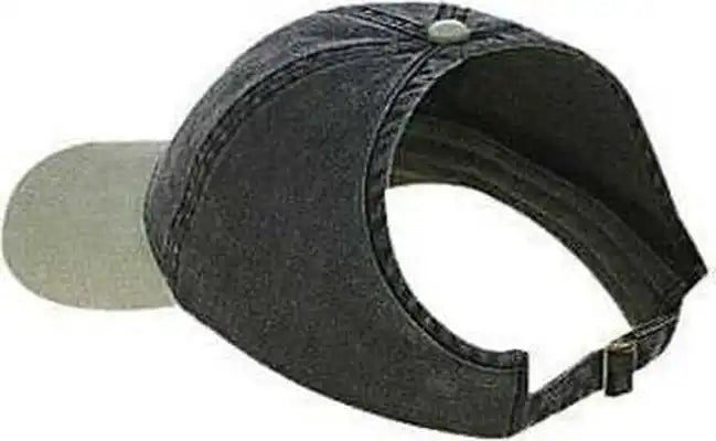 Otto 69-382 4 Panel Ponytail Cap - Khaki Black - one Size Fits Most