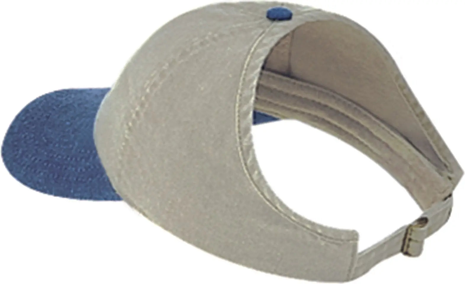 Otto 69-382 4 Panel Ponytail Cap - Nvy/kha