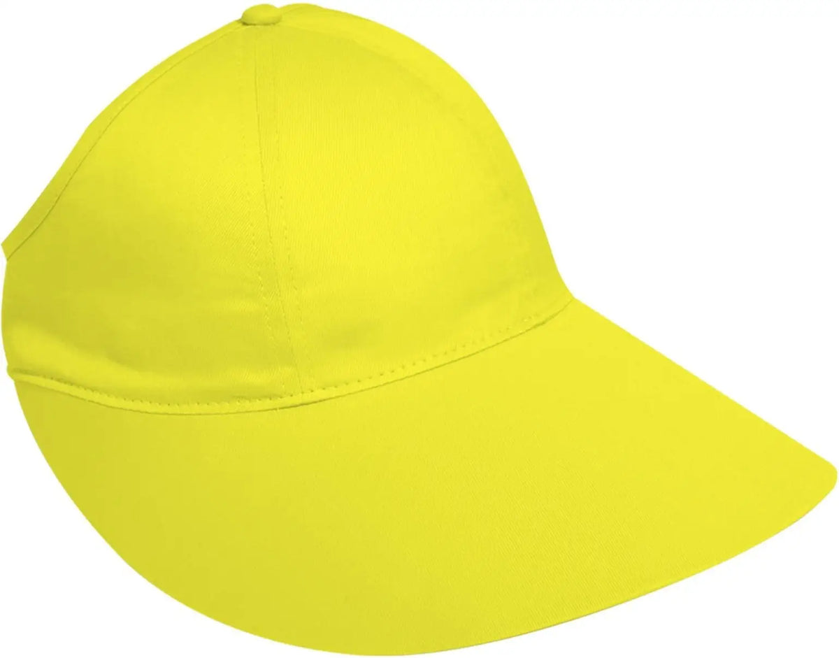 Otto 69-600 4 Panel Ponytail Extra Large Visor Cap - N. Yellow - 6 1/2’’ - 7 5/8’’