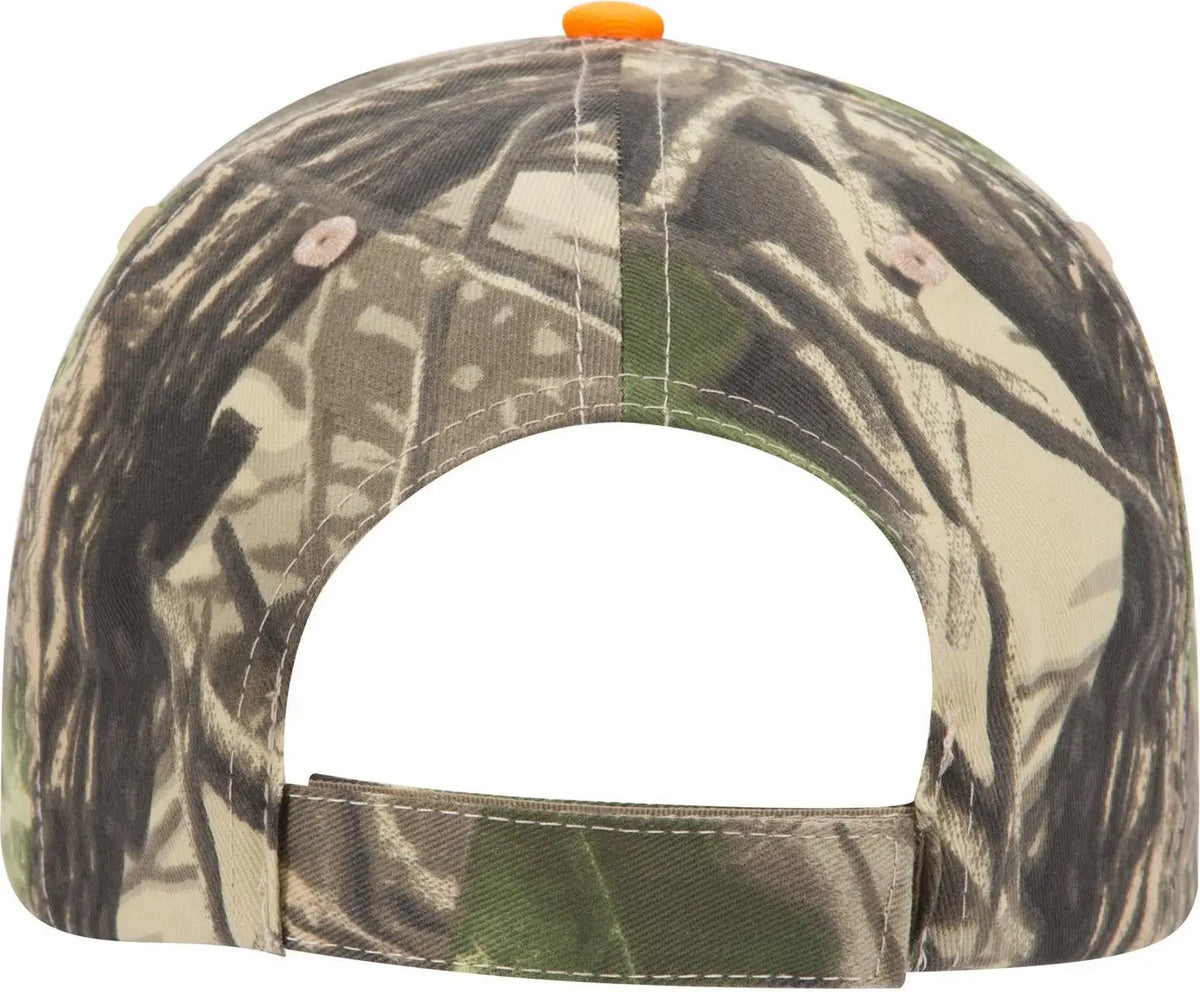 Otto 71-602 Camouflage 6 Panel Low Profile Baseball Cap - Kha/blk/dk.grn - 1/2’’ - 7 5/8’’