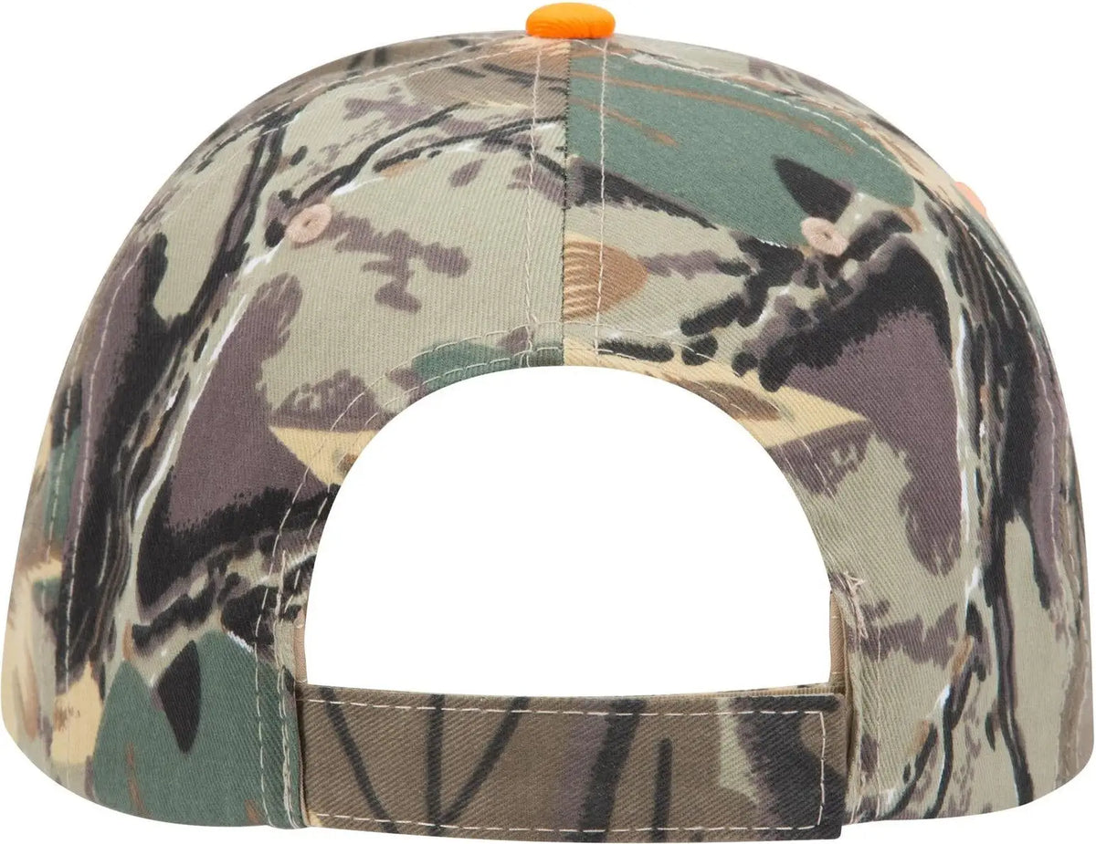 Otto 71-602 Camouflage 6 Panel Low Profile Baseball Cap - Kha/brn/lt.ol.grn - 1/2’’ - 7 5/8’’