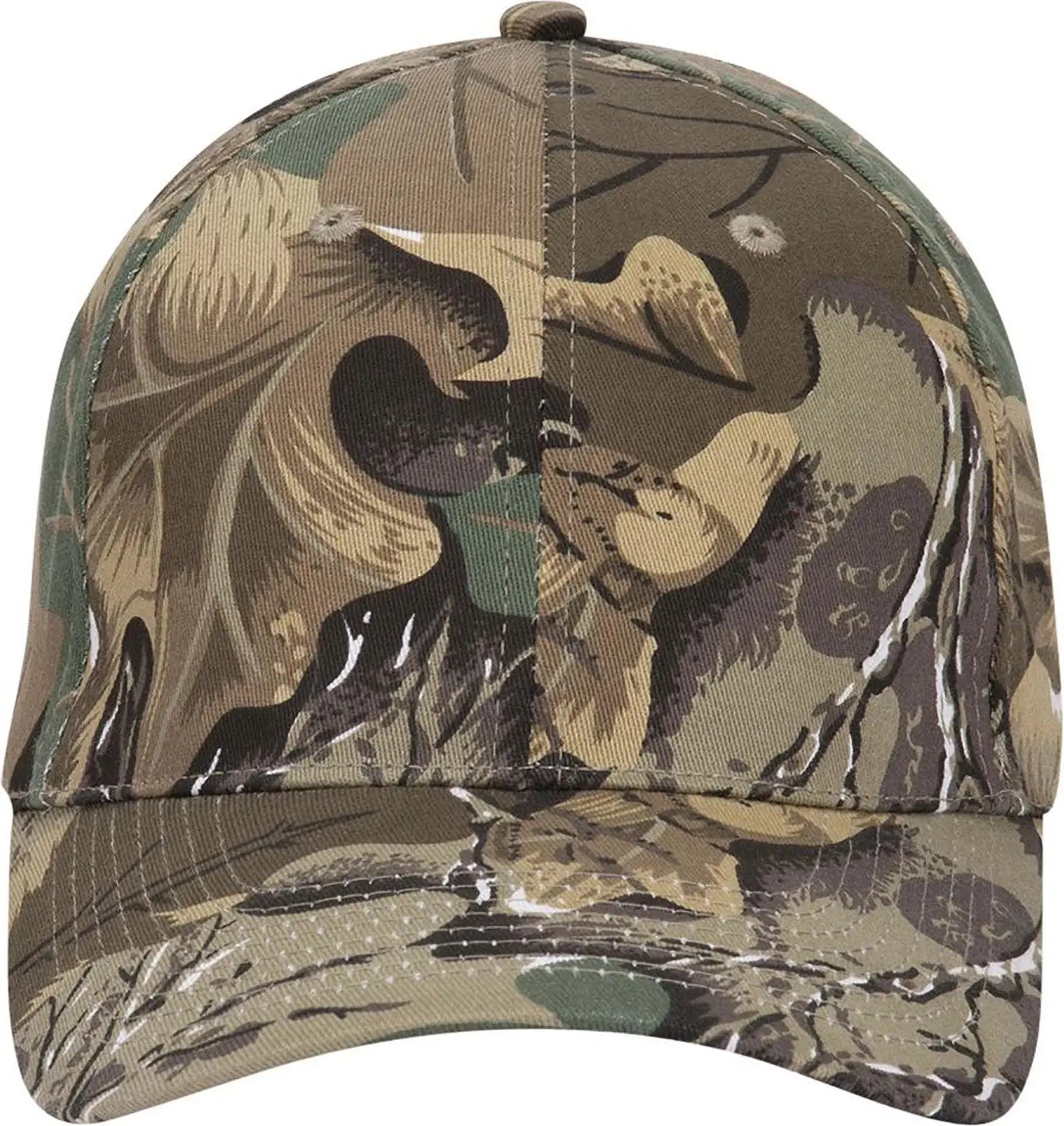 Otto 77-379 ?Otto Flex’ Fitted Camouflage 6 Panel Low Profile Baseball Cap - Kha/brn/lt.ol.grn - 7’’ - 7 1/4’’