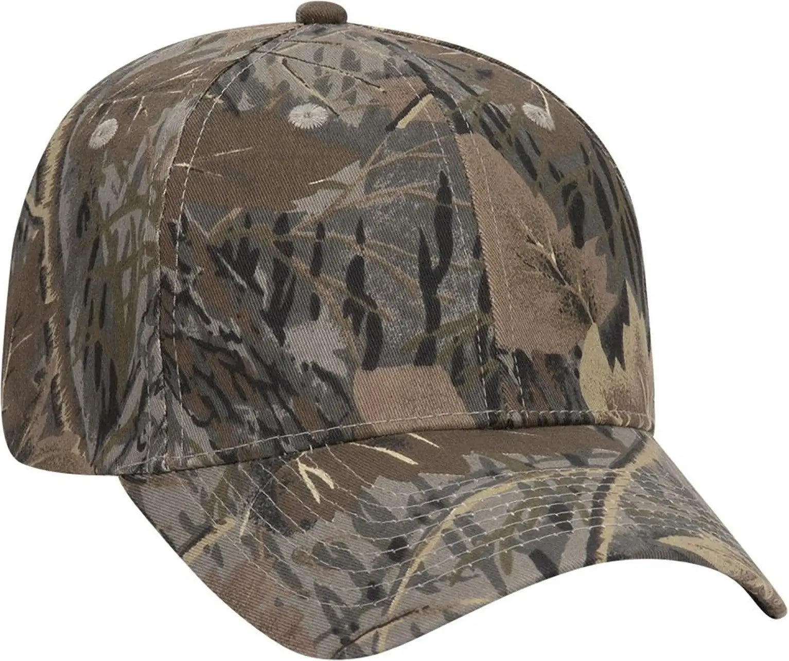 Otto 77-379 ?Otto Flex’ Fitted Camouflage 6 Panel Low Profile Baseball Cap - Gry/brn/kha - 7’’ - 7 1/4’’