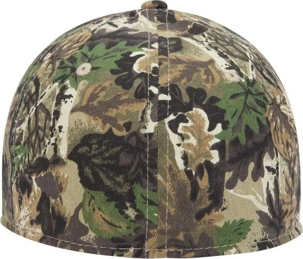 Otto 77-379 Stretchable Camouflage Cotton Twill Low Profile Pro Style Cap - Khaki Brown Light Olive Green - S/m