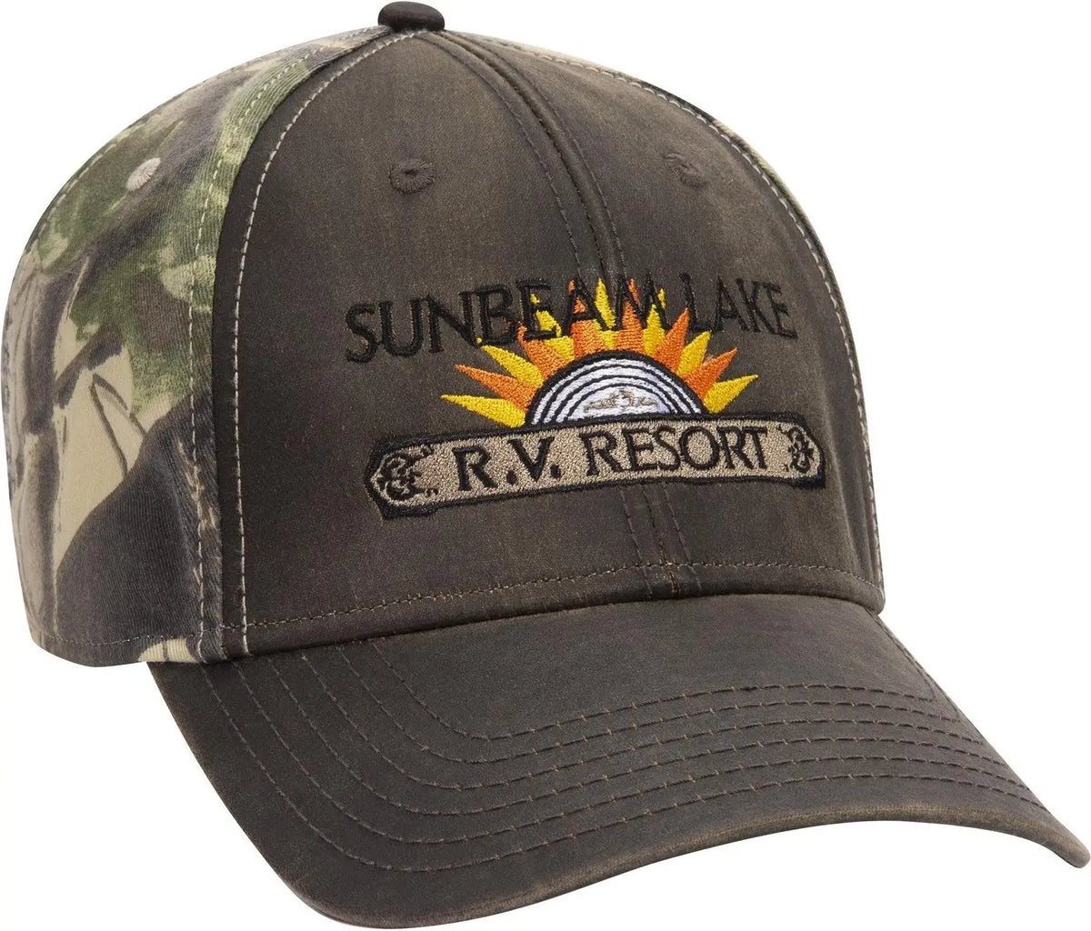Otto 78-1130 Camouflage 6 Panel Low Profile Baseball Cap - Dk.brn/kha/blk/dk.grn - 1/2’’ - 7 5/8’’