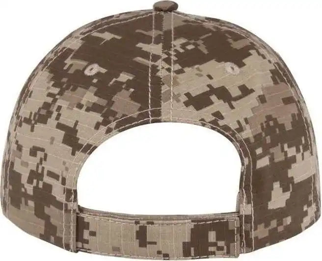 Otto 78-1177 Digital Camouflage 6 Panel Low Profile Baseball Cap - Khaki Dark Olive Green Darkkhaki - one Size Fits Most