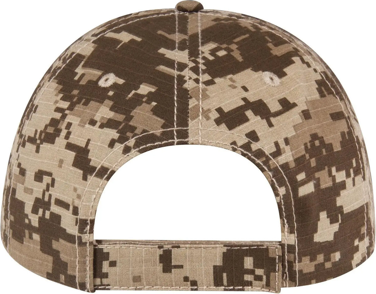 Otto 78-353 Camouflage 6 Panel Low Profile Baseball Cap - Kha/d.ol.grn/d.kha - 1/2’’ - 7 5/8’’