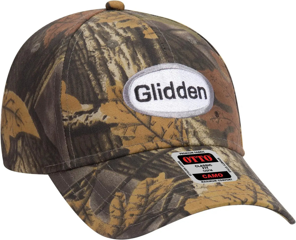 Otto 78-353 Camouflage 6 Panel Low Profile Baseball Cap - Blk/dk.kha/ch.gry - 1/2’’ - 7 5/8’’