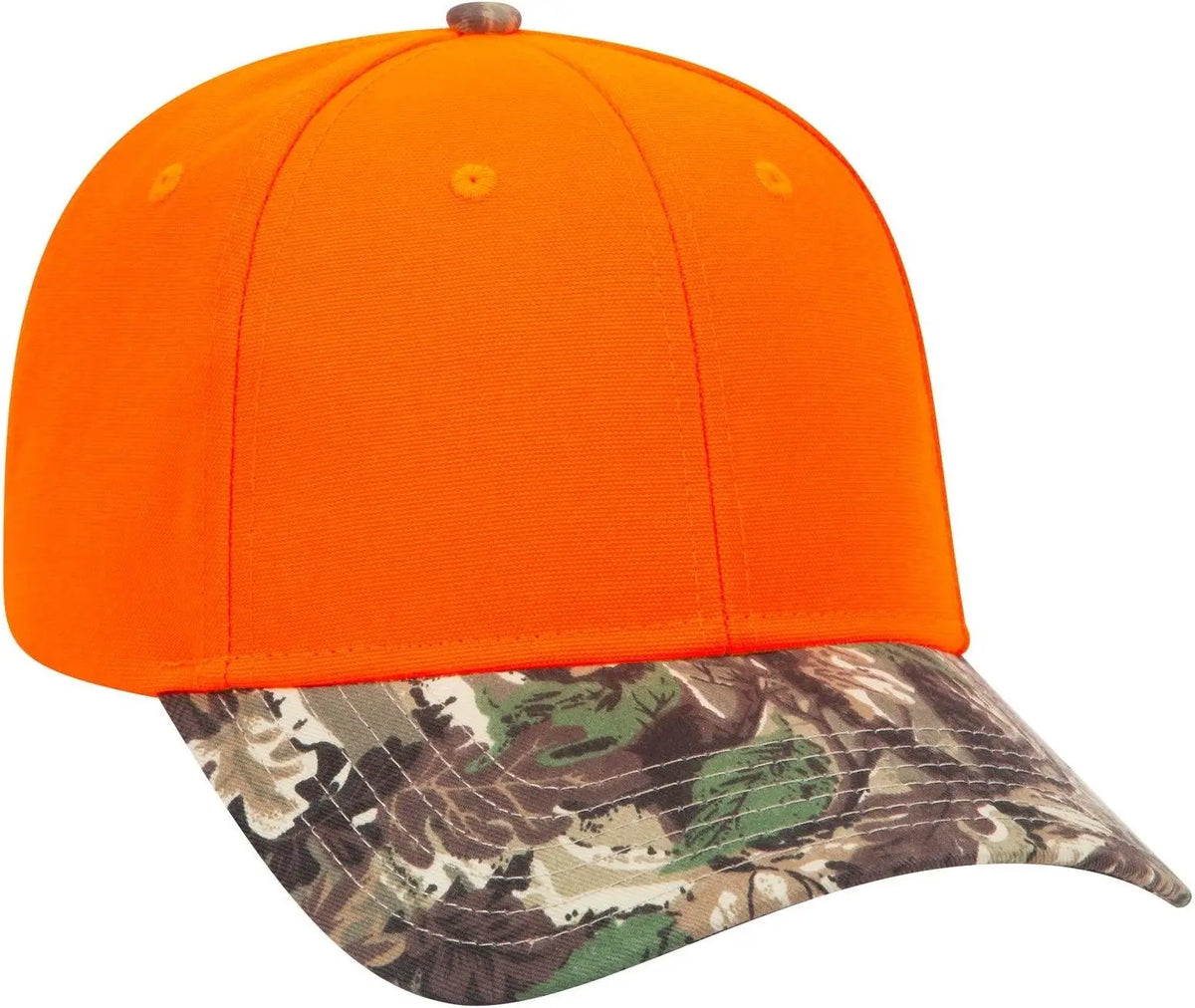 Otto 78-353 Camouflage 6 Panel Low Profile Baseball Cap - Lt.lod/brn/kly/n.org - 1/2’’ - 7 5/8’’